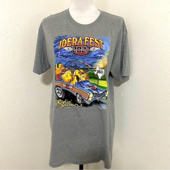 2023 Idera Fest T-Shirt RT 360 Reo Speedwagon “Ridin The Storm Out” Large EUC - Picture 2 of 6